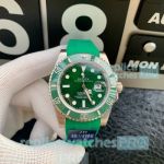 Fast Shipping Rolex Submariner Green Dial Green Rubber Band Men's Replica Watch